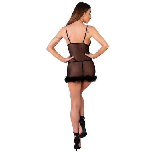 CONJUNTO ZERUNAM BABYDOLL + TANGA PRETA