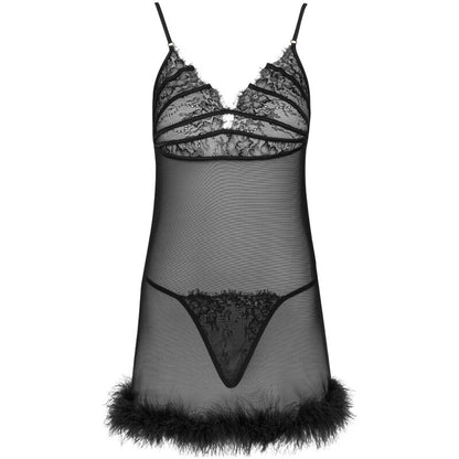 CONJUNTO ZERUNAM BABYDOLL + TANGA PRETA
