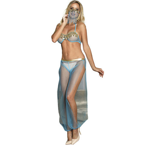 CONJUNTO DE LINGERIE AZUL ESTILO INDIA