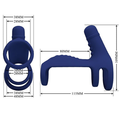 ANEL VIBRANTE ELISH COM EXTENSO AZUL