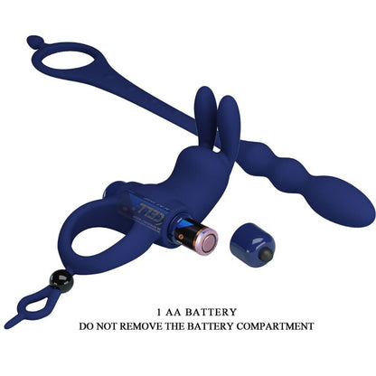 AYAD ANEL VIBRADOR COELHO COM PLUG AZUL