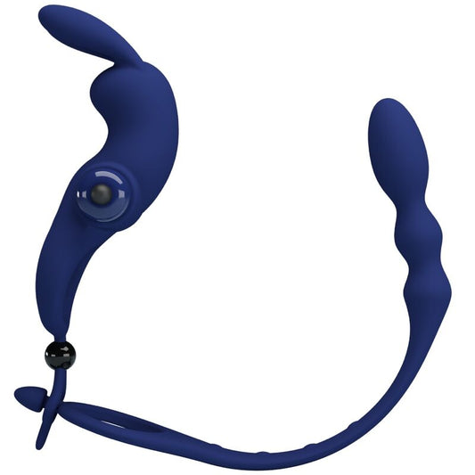 AYAD ANEL VIBRADOR COELHO COM PLUG AZUL