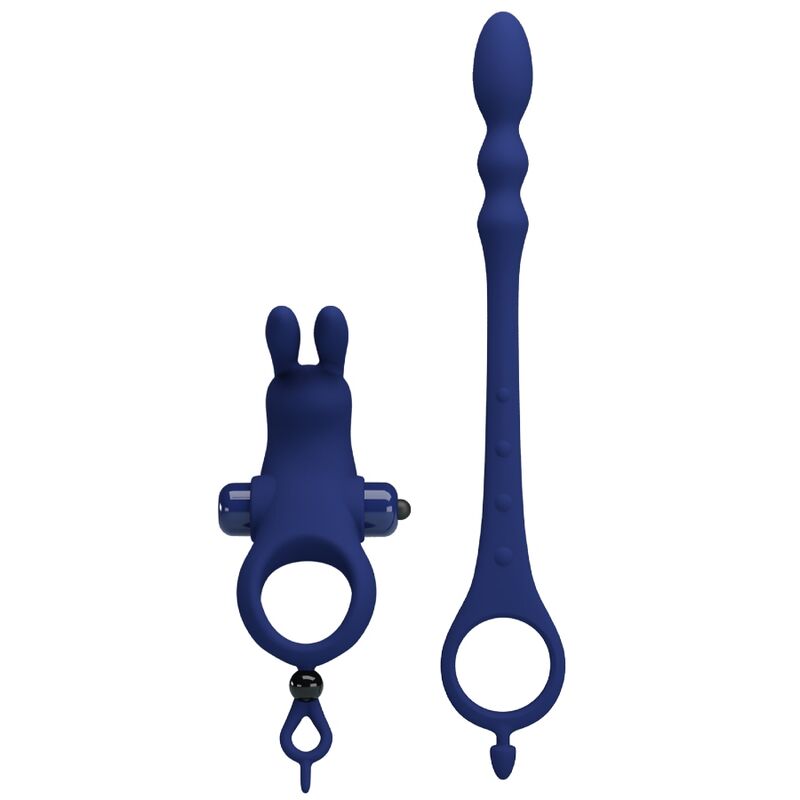 AYAD ANEL VIBRADOR COELHO COM PLUG AZUL