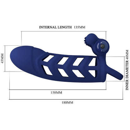 ALTAF ANEL VIBRADOR COM BAINHA DE SILICONE AZUL