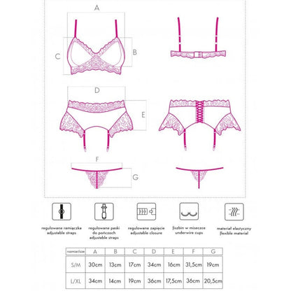 LIVCO CORSETTI SUTIÃ + CALCINHA + CINTO-LIGA
