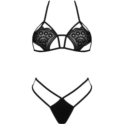 CONJUNTO JIMENA + TANGA PRETO TAMANHO ÚNICO