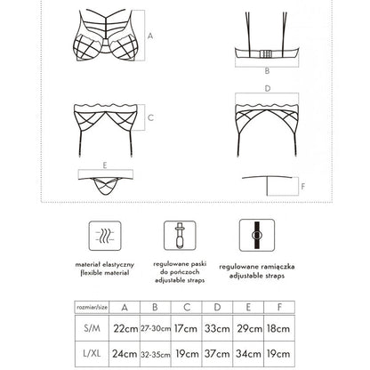 CONJUNTO SOLEDAD SUTIÃ + CALCINHA + CINTA LIGA
