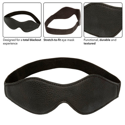 NOCTURNAL MÁSCARA DE OLHOS PVC COURO PRETO