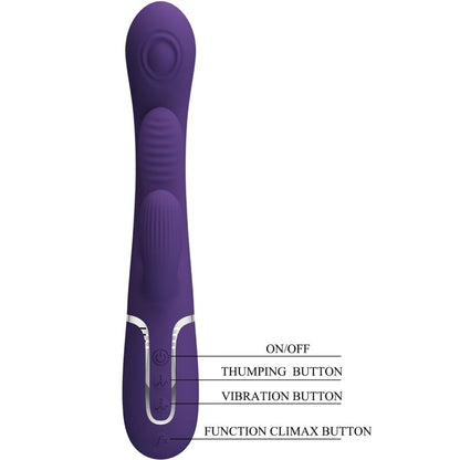 SHANIA TRIPLE RABBIT VIBRADOR MULTIFUNCIONAL ROXO