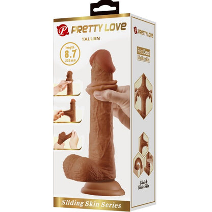 DILDO REALISTA ALTO 22 CM MARROM