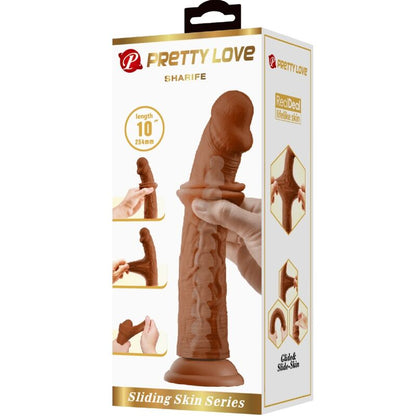 DILDO REALISTA SHARIFE 25 CM MARROM