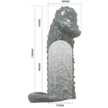 MANGA DE AMPLIAÇÃO E RETARDAMENTO DE PÊNIS REALÍSTICO MODELO 2 CINZA