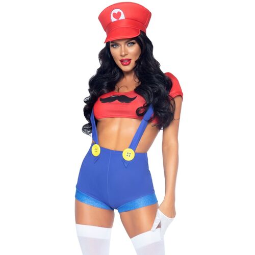 TRAJE SEXY MARIO BROS VERMELHO/AZUL