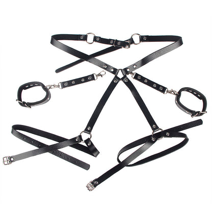 ALGEMAS COM CINTO DE BONDAGE PRETO TAMANHO ÚNICO