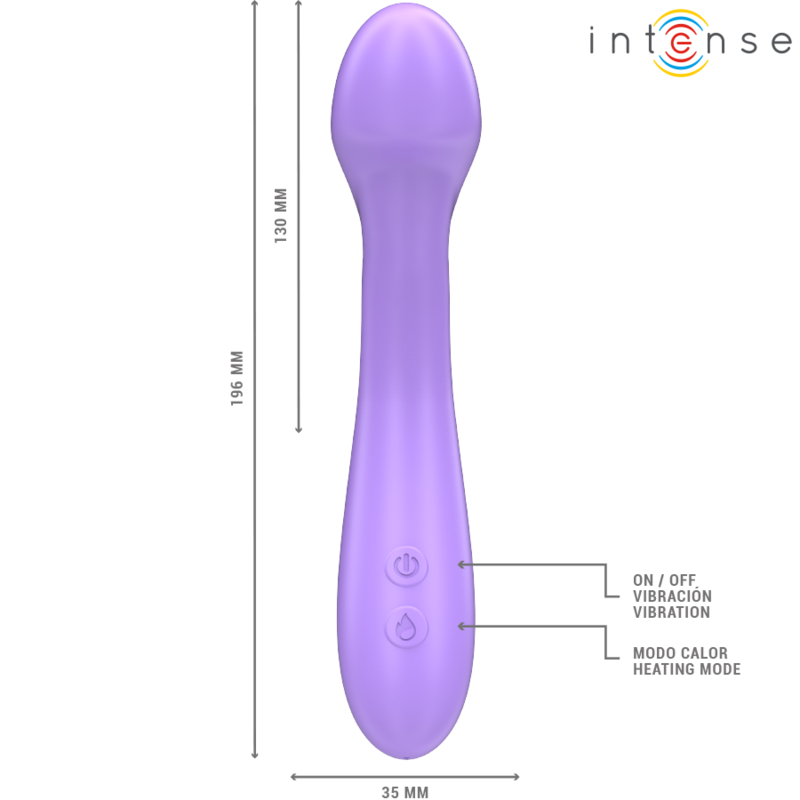 BECKY VIBRADOR 19 CM AQUECÍVEL 7 VIBRAÇÕES ROXO