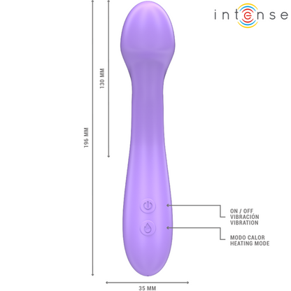 BECKY VIBRADOR 19 CM AQUECÍVEL 7 VIBRAÇÕES ROXO