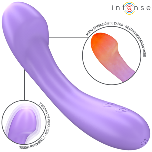 BECKY VIBRADOR 19 CM AQUECÍVEL 7 VIBRAÇÕES ROXO