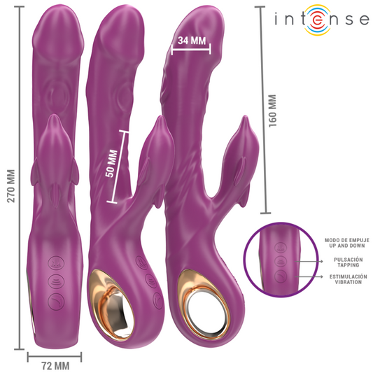 HALLE VIBRADOR MULTIFUNCIONAL COM LÍNGUA ESTIMULANTE DE GOLFINHOS ROXO