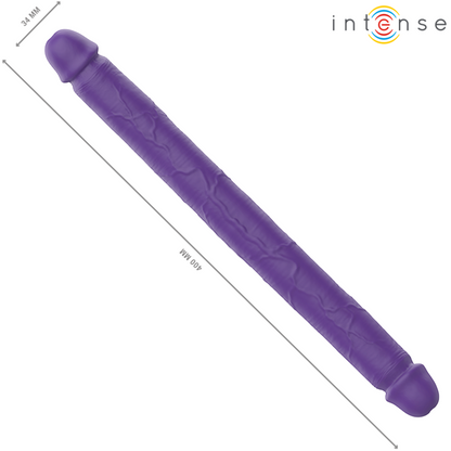 GUNTER DILDO VIBRADOR DUPLO 40 CM ROXO CONTROLE REMOTO