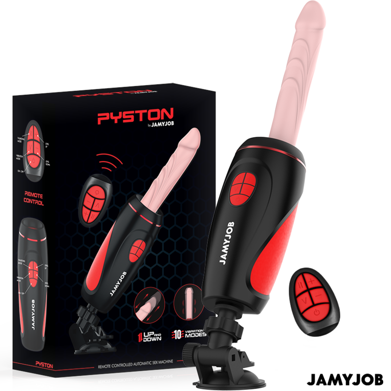 MASTURBADOR AUTOMÁTICO BASE PYSTON COM DILDO DE CONTROLE REMOTO