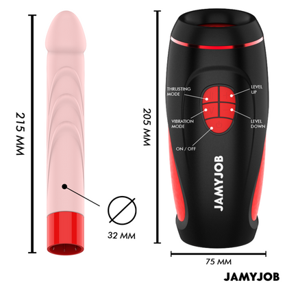 MASTURBADOR AUTOMÁTICO BASE PYSTON COM DILDO DE CONTROLE REMOTO