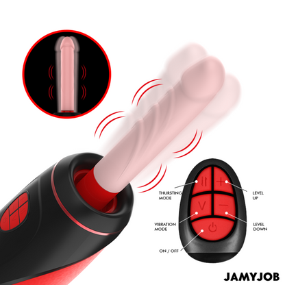 MASTURBADOR AUTOMÁTICO BASE PYSTON COM DILDO DE CONTROLE REMOTO