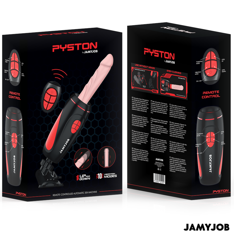 MASTURBADOR AUTOMÁTICO BASE PYSTON COM DILDO DE CONTROLE REMOTO