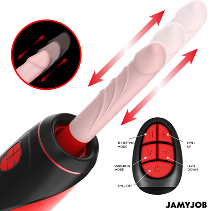 MASTURBADOR AUTOMÁTICO BASE PYSTON COM DILDO DE CONTROLE REMOTO