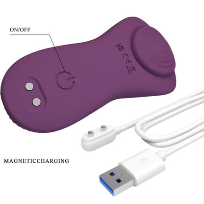 MANE LAY ON MASSAGEADOR DE CLITÓRIS 10 VIBRAÇÕES CONTROLE REMOTO ROXO