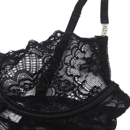 BABYDOLL DE RENDA COM ALÇAS AJUSTÁVEIS PRETO