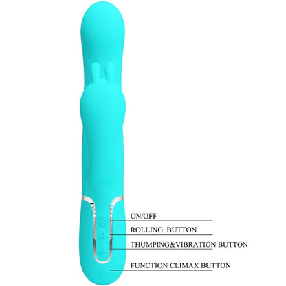 CAMMY 4 EM 1 MULTIFUNCIONAL TRIPPLE RABBIT VIBRADOR AZUL