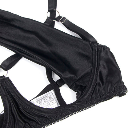 CONJUNTO SUBBLIME DE SUTIÃ COM LAÇO PRETO AJUSTÁVEL