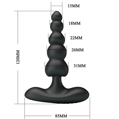 VIBRADOR ANAL SIDNEY 10 VIBRAÇÕES PRETO