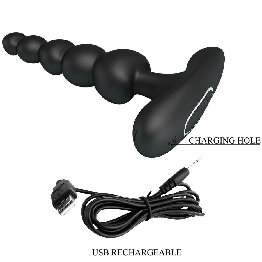 VIBRADOR ANAL SIDNEY 10 VIBRAÇÕES PRETO