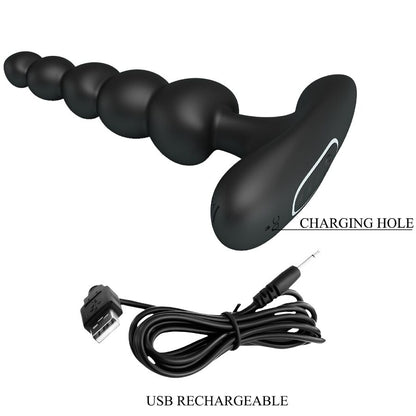 VIBRADOR ANAL SIDNEY 10 VIBRAÇÕES PRETO