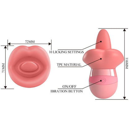 ESTIMULADOR DE CLITÓRIS KYLEE TONGUE 10 VIBRAÇÕES ROSA NUDE