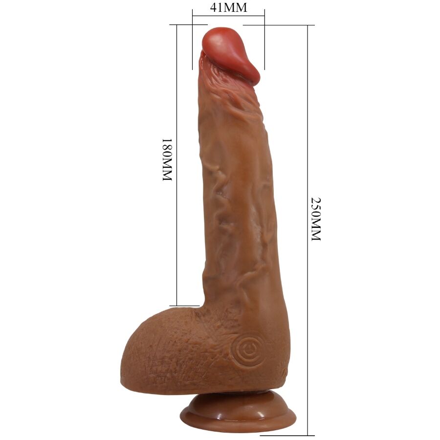 BEAUTIFUL WILKS 5 CONFIGURAÇÕES VIBRADOR REALISTA 25 CM MULATO