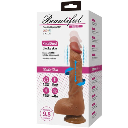 BEAUTIFUL WILKS 5 CONFIGURAÇÕES VIBRADOR REALISTA 25 CM MULATO