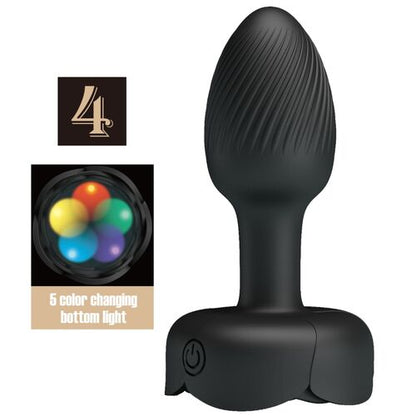 OLMAN PLUG ANAL COM LUZ LED PRETO 8,8 CM