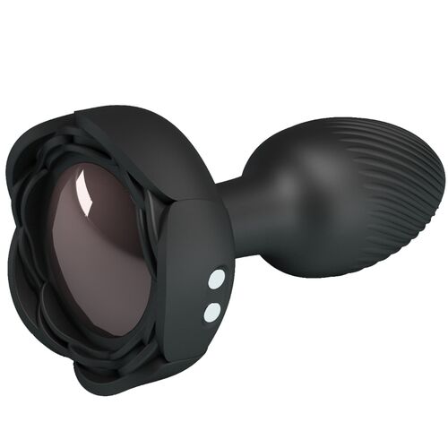 OLMAN PLUG ANAL COM LUZ LED PRETO 8,8 CM