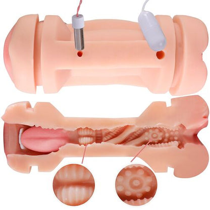 KAY MASTURBADOR DUPLO COM BOCA DUPLA E VIBRAÇÃO DE VAGINA