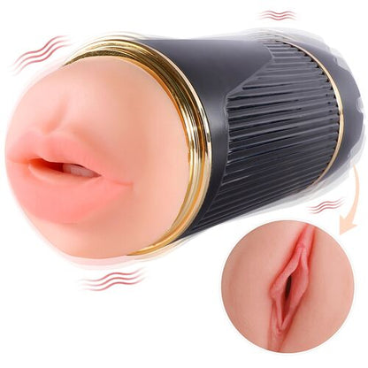 KAY MASTURBADOR DUPLO COM BOCA DUPLA E VIBRAÇÃO DE VAGINA