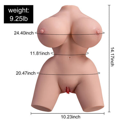 FRIEDA TRONCO FEMININO REALISTA COM VIBRAÇÃO 36 CM
