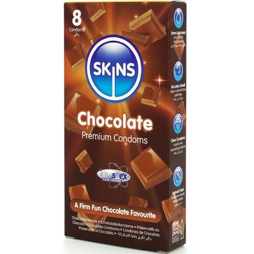 PRESERVATIVOS CHOCOLATE PREMIUM PACOTE 8