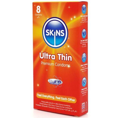 PRESERVATIVOS ULTRA FINOS PREMIUM PACOTE COM 8