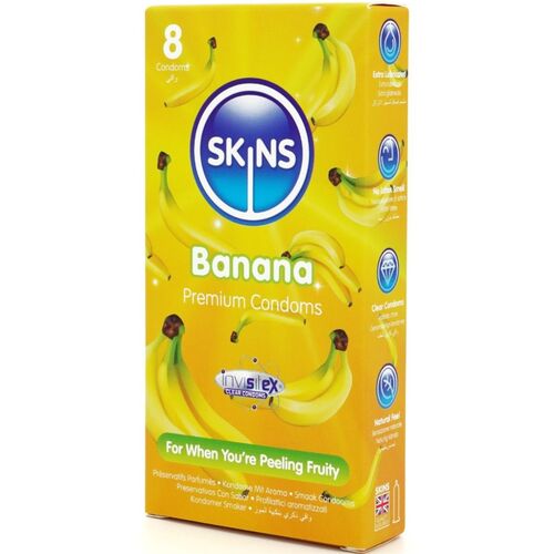 PRESERVATIVOS BANANA PREMIUM PACOTE COM 8
