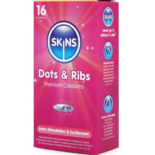 DOTS & RIBS PREMIUM PRESERVATIVOS PACOTE COM 16