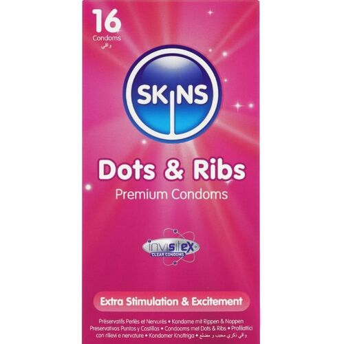 DOTS & RIBS PREMIUM PRESERVATIVOS PACOTE COM 16