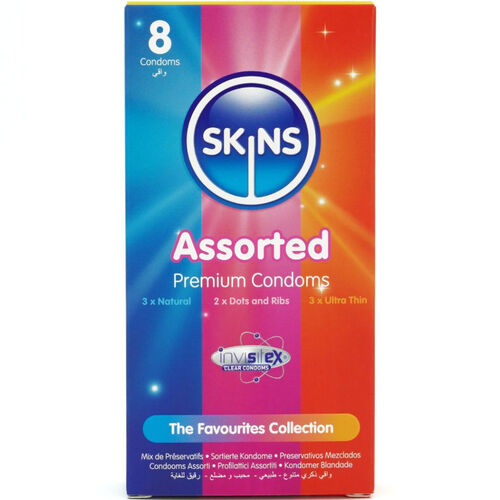 PACOTE COM 8 PRESERVATIVOS PREMIUM VARIADOS