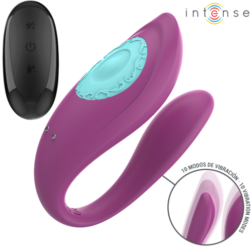 ANNIE VIBRADOR E ESTIMULADOR EM FORMA DE U ROXO CONTROLE REMOTO